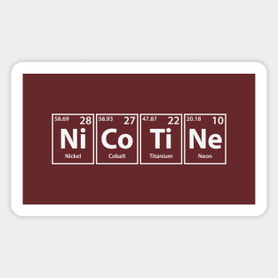 Nicotine (Ni-Co-Ti-Ne) Periodic Elements Spelling Sticker